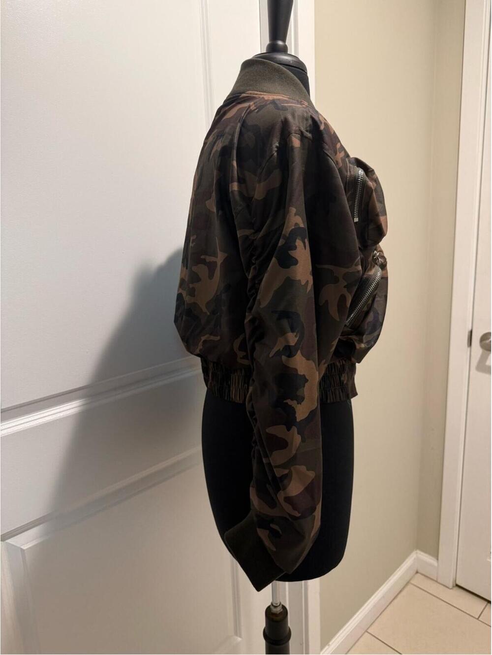 Camo Utility Bomber Jacket - Green Camo - Picture 6 of 8